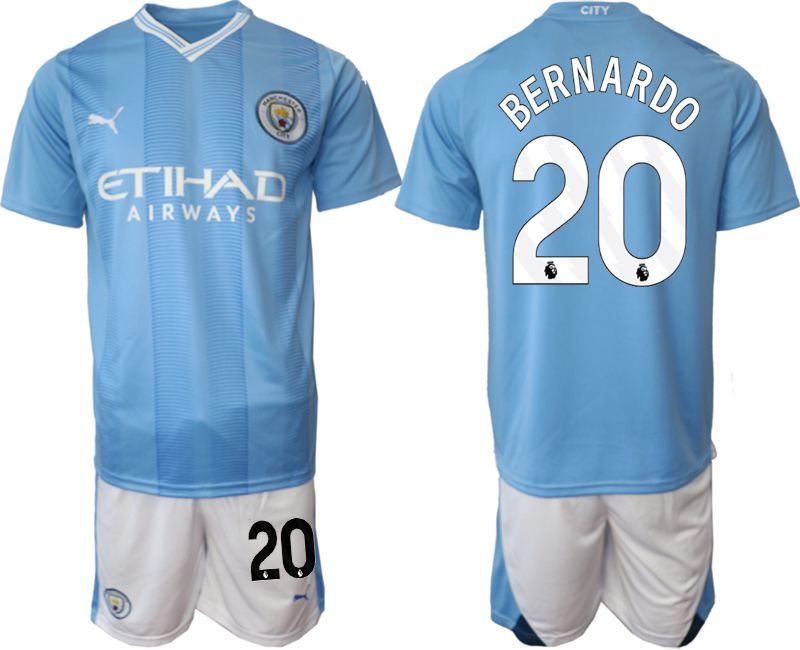 Men 2023-2024 Club Manchester City home Light blue #20 Soccer Jersey->manchester city jersey->Soccer Club Jersey